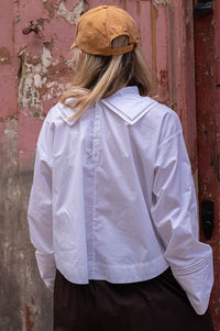 Soeur Guillemette White Embroidered Blouse - The Mercantile London
