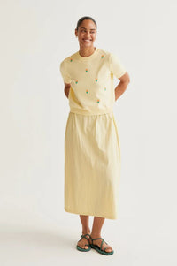 Compania Fantastica Soft Yellow Knitted Top - The Mercantile London