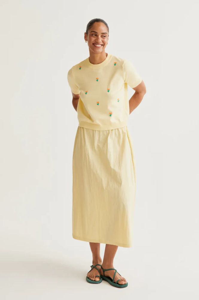 Compania Fantastica Soft Yellow Knitted Top - The Mercantile London