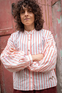 Numph Soleima Embroidered Cloud Dancer Shirt