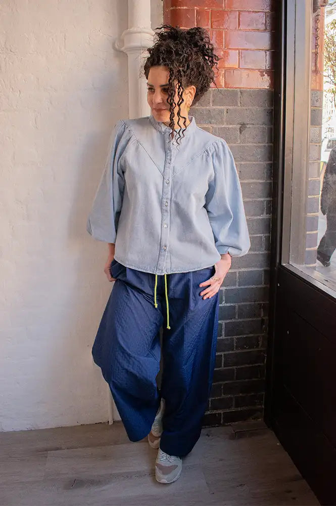Minus Solene Skyway Denim Blue Shirt - The Mercantile London