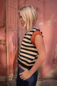 Sophie + Lucie Sailor Striped Knitted Vest - The Mercantile London