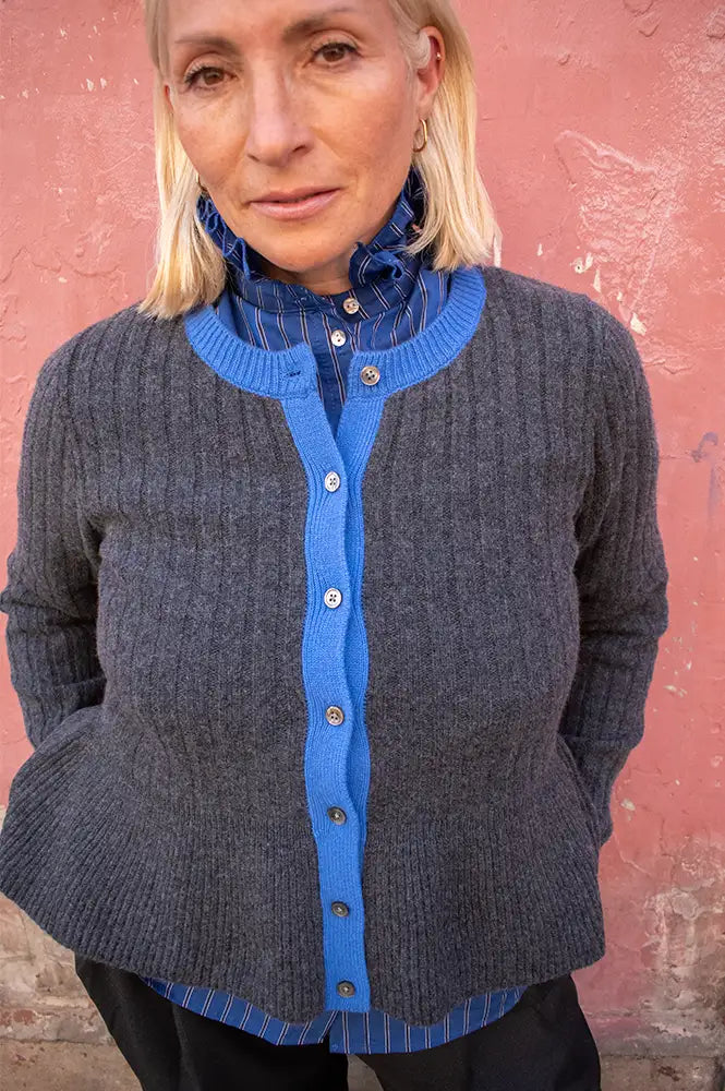 Sophie + Lucie Leila Grey Knitted Cardigan