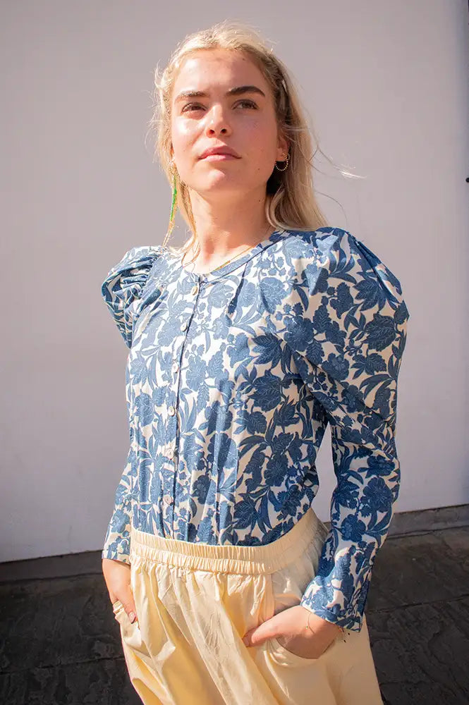 Sophie + Lucie Blee Blue Floral Blouse - The Mercantile London