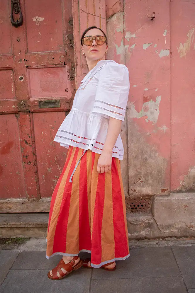 Sophie + Lucie Circus Voile Camel Skirt - The Mercantile London