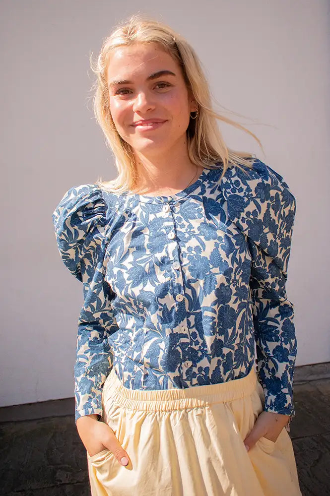 Sophie + Lucie Blee Blue Floral Blouse - The Mercantile London