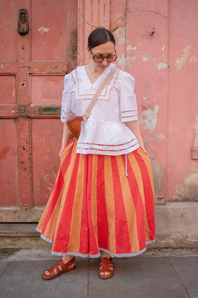 Sophie + Lucie Circus Voile Camel Skirt - The Mercantile London