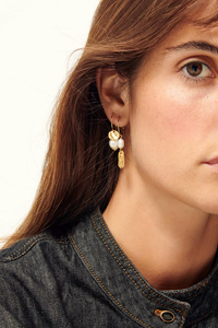 Sessùn Small Creole Pearl Earrings - The Mercantile London