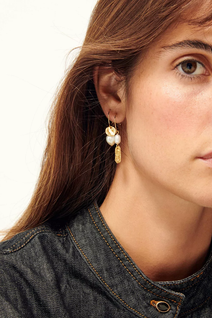 Sessùn Small Creole Pearl Earrings - The Mercantile London