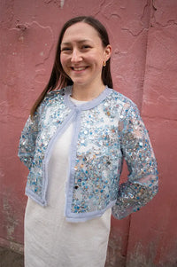 Baum Und Pferdgarten Bethina Kentucky Blue Sequin Jacket - The Mercantile London