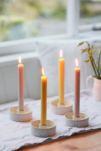St. Eval Speckled Stone Candle Holder - The Mercantile London
