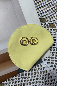 B.M.L Minas Scribble Hoop Gold Earrings