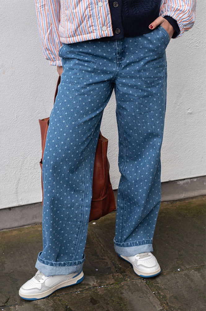 Numph Haddie Polka Dot Blue Jeans – The Mercantile London