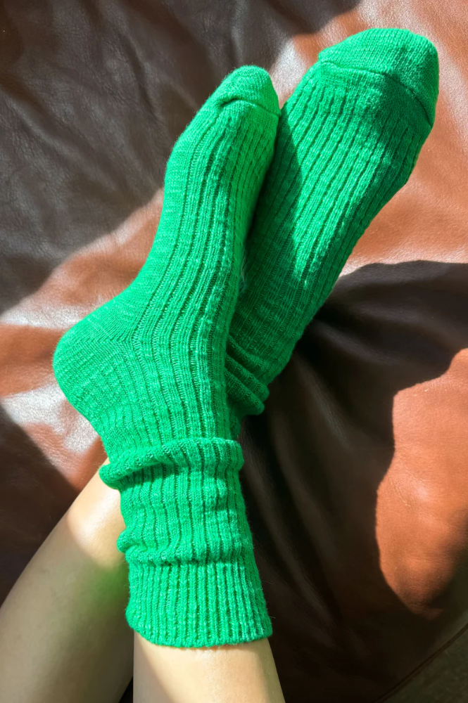 Le Bon Shoppe Cottage Spring Green Socks - The Mercantile London