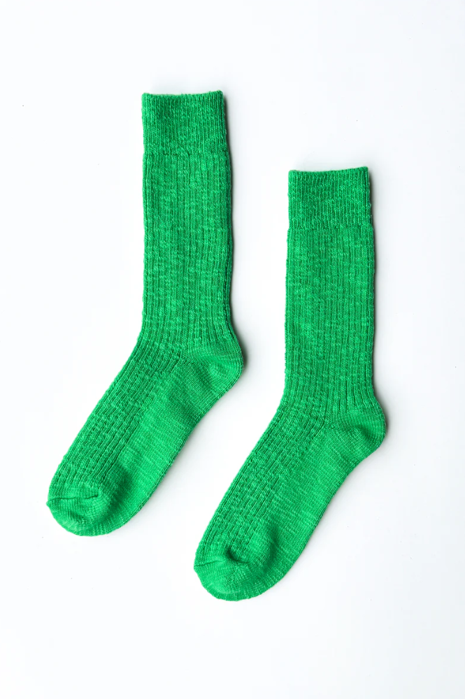 Le Bon Shoppe Cottage Spring Green Socks - The Mercantile London