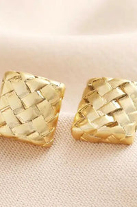 L.A. Square Woven Earrings - The Mercantile London
