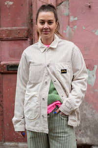 Stan Ray Coverall Hickory Mix Jacket - The Mercantile London