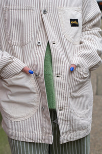 Stan Ray Coverall Hickory Mix Jacket - The Mercantile London