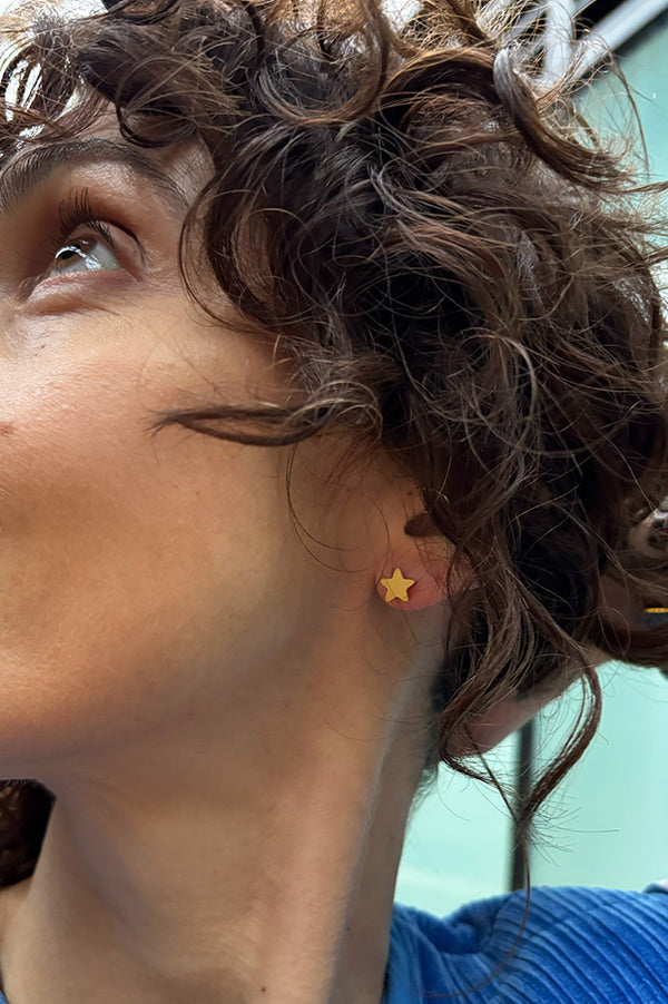 White Star Earring in Gold
