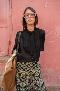 Stella Nova Black Chiffon Shirt