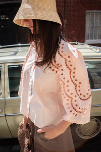 Stella Nova Soft Powder Embroidery Anglaise Shirt