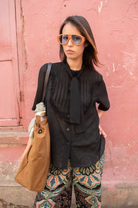 Stella Nova Black Chiffon Shirt