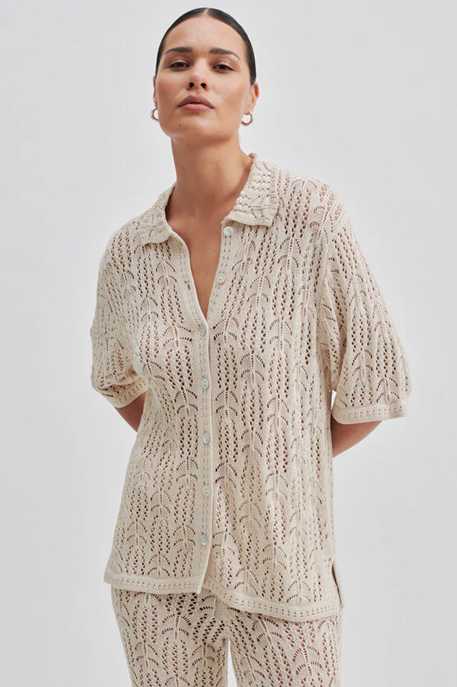 Second Female Elleny Pumice Stone Knit Shirt - The Mercantile London