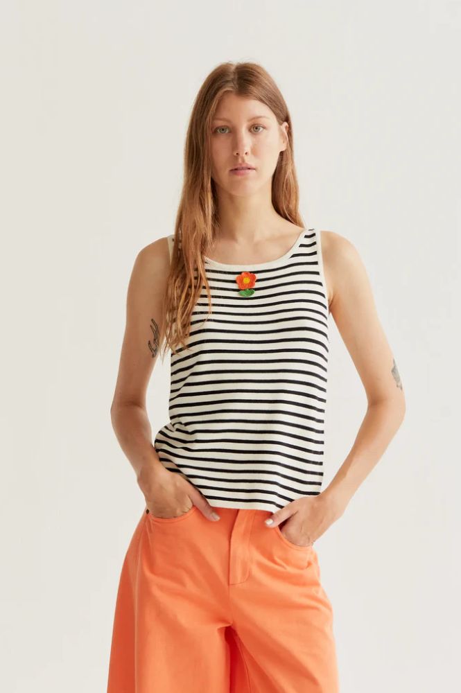 Compania Fantastica Black & White Stripe Top - The Mercantile London