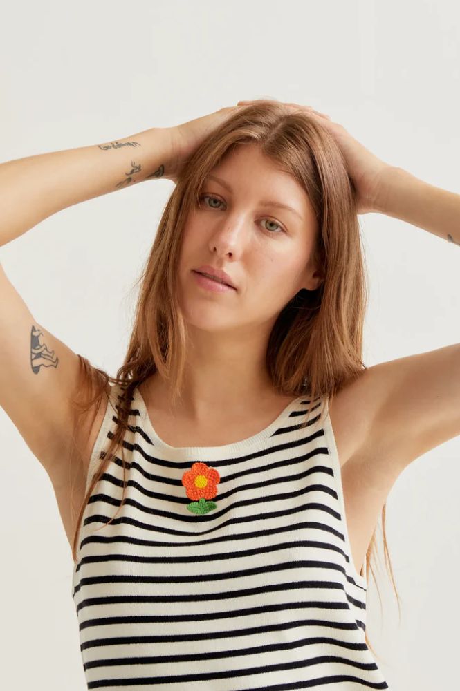 Compania Fantastica Black & White Stripe Top - The Mercantile London