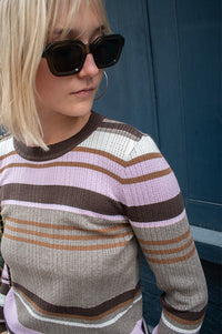 Numph Kitti Taupe And Rose Pullover - The Mercantile London