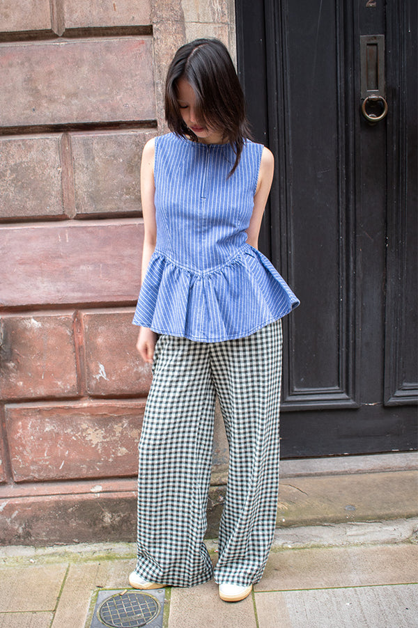 Baum Und Pferdgarten Merja Dutch Blue Stripe Blouse - The Mercantile London