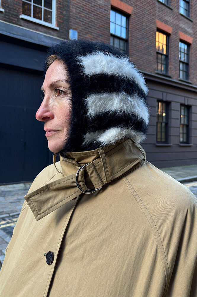 Mercantile Black Striped Balaclava