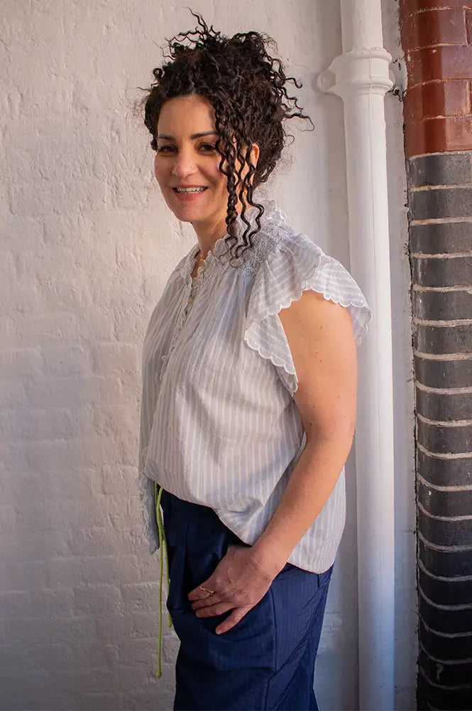 Feeka Judy Blue And White Stripe Blouse - The Mercantile London