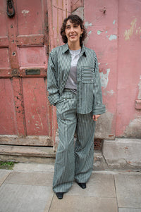 FRNCH Aster Green Moss Trousers - The Mercantile London