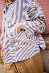 A.P Sun Cobalt Striped Shirt - The Mercantile London