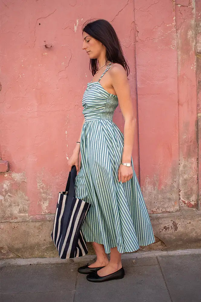 frnch green dress FRNCH MARGUERITE MIDI DRESS