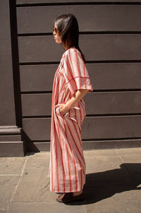 Projektityyny Pink Cherry Pop Striped Dress