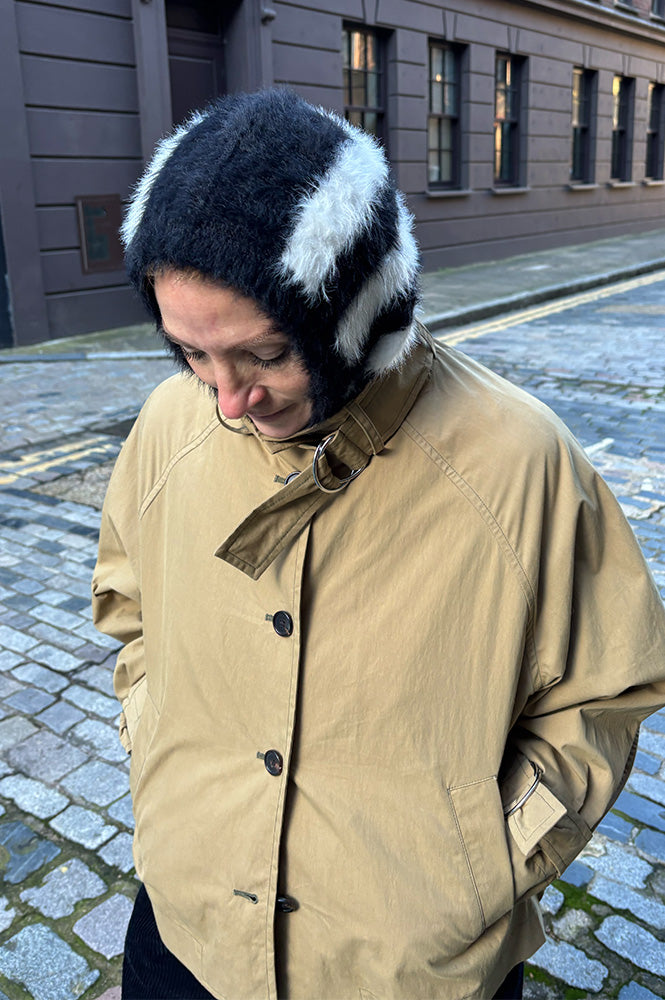 Mercantile Black Striped Balaclava