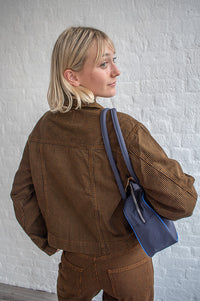 The Tiny Big Sister Brown Striped Boxy Jacket - The Mercantile London