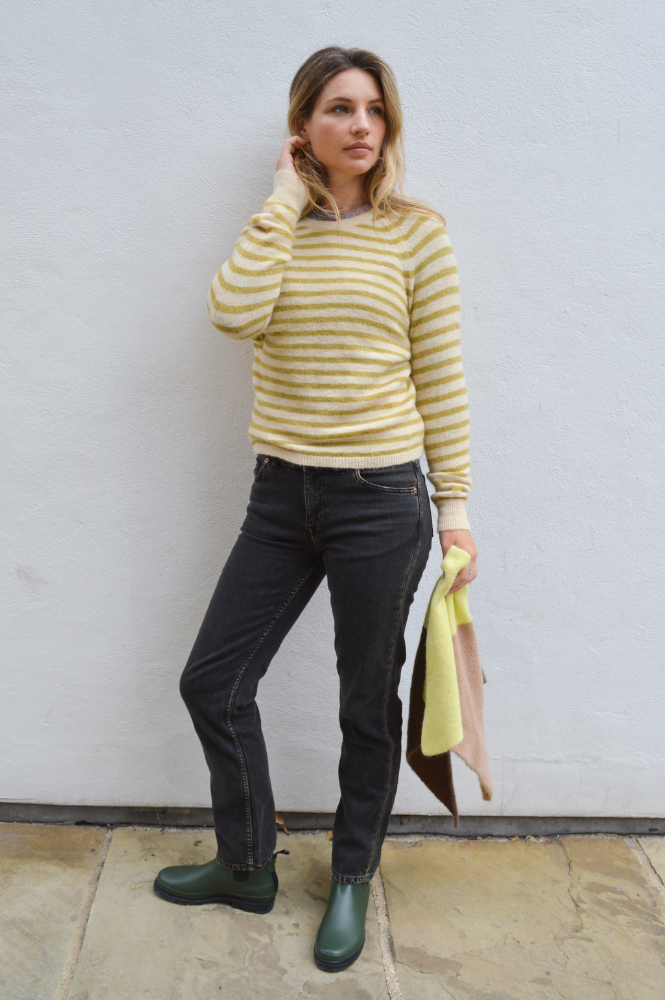 Indi & Cold Sailor Safari Green Stripe Knit