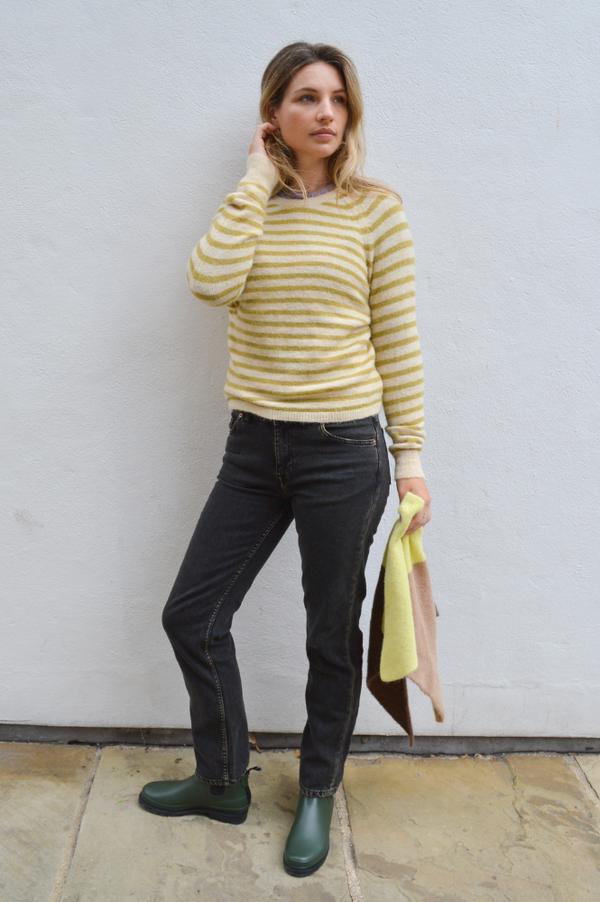 Indi & Cold Sailor Safari Green Stripe Knit