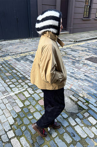 Mercantile Black Striped Balaclava