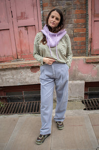 Dedicated Humledal Leaf Green Stripe Top - The Mercantile London