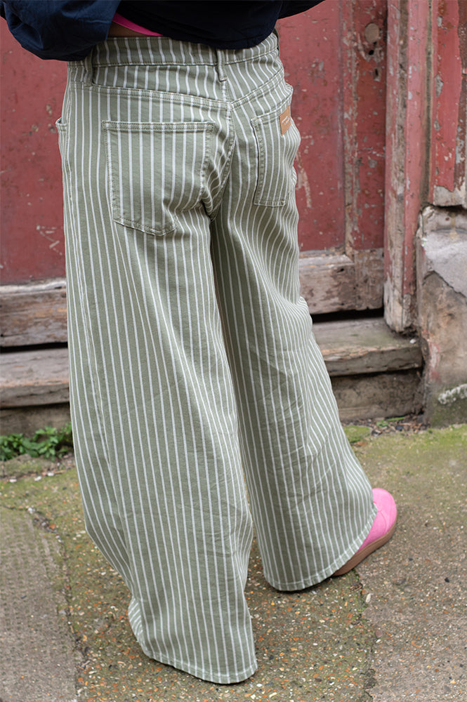 Seventy + Mochi Blake Vintage Moss Stripe Jeans - The Mercantile London