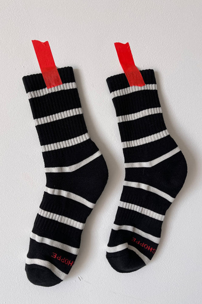 Le Bon Shoppe Boyfriend Striped Black Socks - The Mercantile London