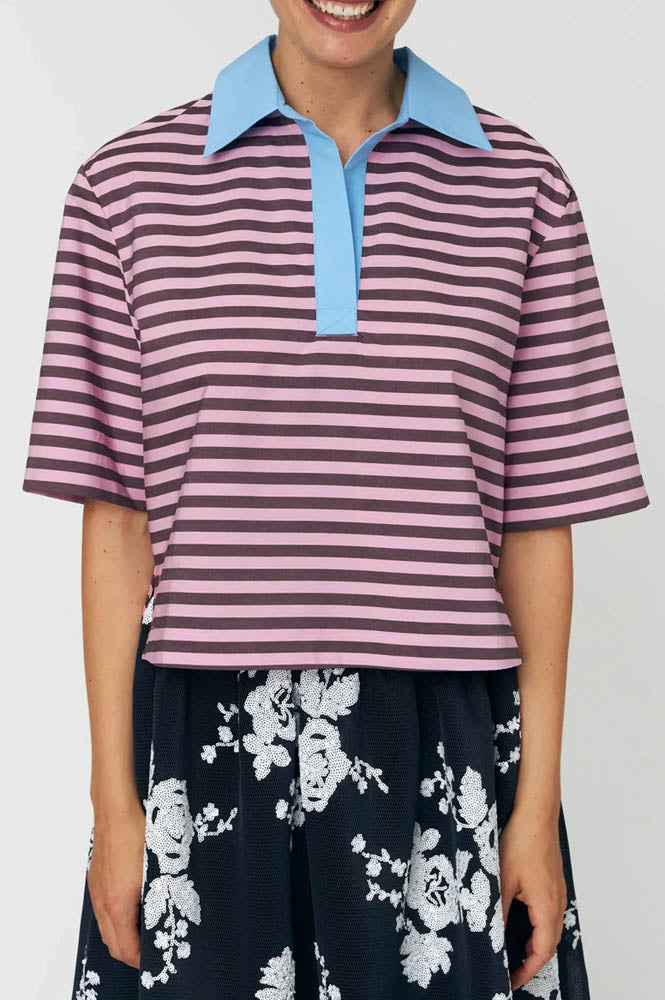 Stella Nova Striped Purple Shirt - The Mercantile London
