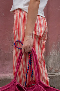 An'ge Rosina Red Striped Trousers