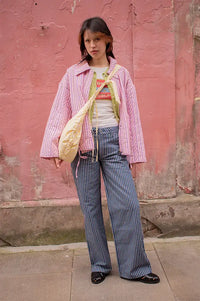 FRNCH Thalassa Pink Stripe Jacket - The Mercantile London