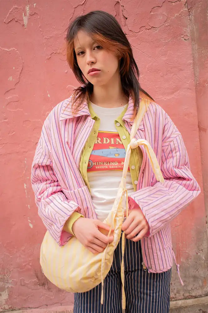 FRNCH Thalassa Pink Stripe Jacket - The Mercantile London