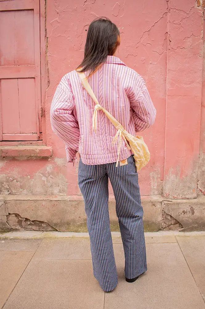 FRNCH Thalassa Pink Stripe Jacket - The Mercantile London